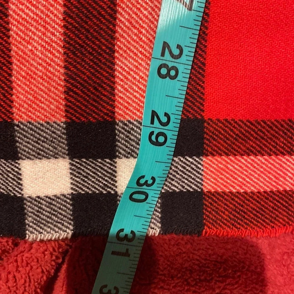 Indigo Super Soft  Plaid oversized Scarf with Tassels - Picture 3 of 8